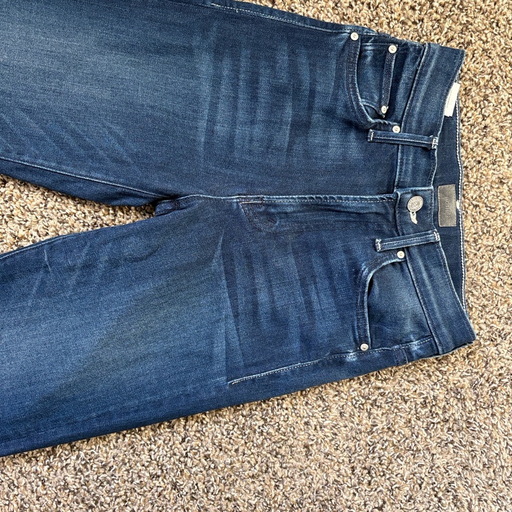MOTHER Dark Blue Straight Leg Jeans